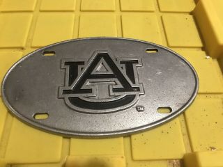 Unique Rare Vintage Ua Auburn Pewter Metal License Plate Tag Tigers Tailgater