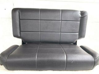 97 - 02 Jeep Tj Wrangler Full Vinyl Black Rear Seat Bench Fold & Tumble Rare