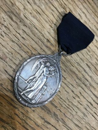 Rare Ww1 1914 - 19 Silver Peace Medal 1919 By J.  Gaunt