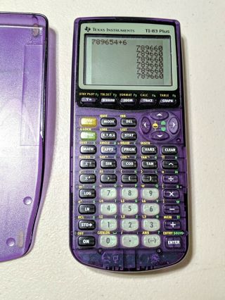Texas Instruments TI - 83 Plus Graphing Calculator,  Cover Rare Purple Color 2
