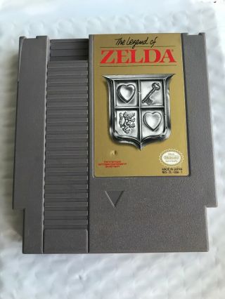 The Legend Of Zelda (nintendo Nes,  1987) Gray Cart Authentic Rare Vg Cond