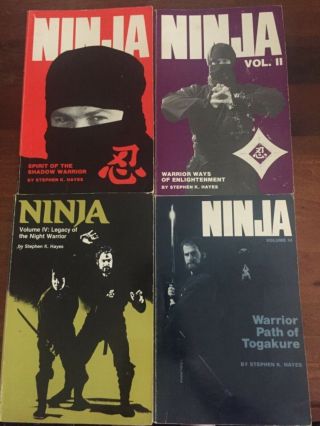 Ninja Volume 1 - 4 Set - By Stephen Hayes - Bujinkan Ninjutsu - Rare
