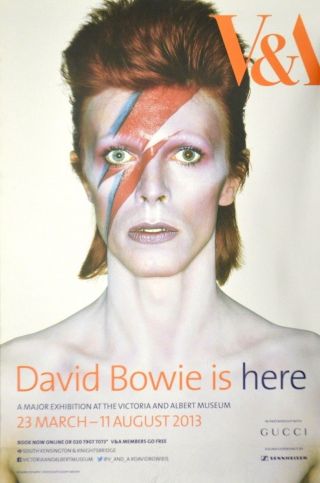 David Bowie Poster Very Rare Official V&a Exhibition 2013 30 " X20 "