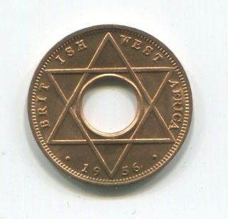 British West Africa 1/10 Tenth Of A Penny 1956 Bu Key Date Rare Cv $700