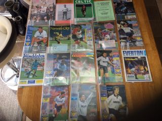 61 Spurs Progs From 91/92 Rare Friendly,  European And Cup Games Some Ticket Stub