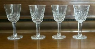 Rare Waterford Crystal Lismore Mini 15 Ml Liquor Cordial Shot Glasses Set Of 4