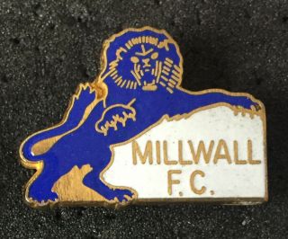 Rare Old Millwall Fc Lion Enamel Pin Badge By Coffer
