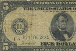 $5 (dallas) " 1914 " (federal Reserve) $5 (dallas) " Texas " $5 (dallas) 1914 Rare