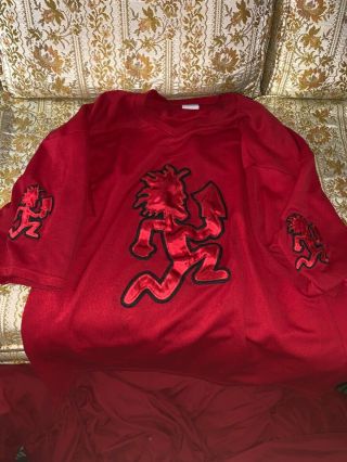 Icp Rare Red On Red Psychopathic Hatchetman Jersey 2 Xl
