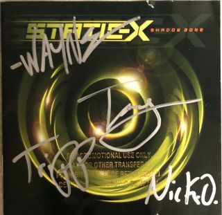 Static - X Shadow Zone Rare Promo Cd Signed Autographed Wayne Static