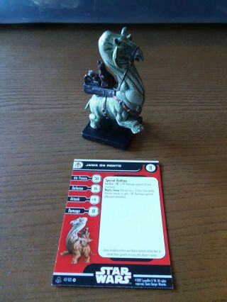 Star Wars Miniatures Jawa On Ronto 47/60 Alliance And Empire Very Rare W/card