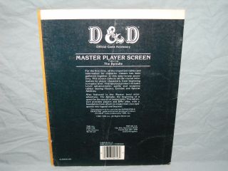 D&D 1st Ed Accessory - AC7 MASTER PLAYER SCREEN (RARE with THE SPINDLE & VG, ) 3