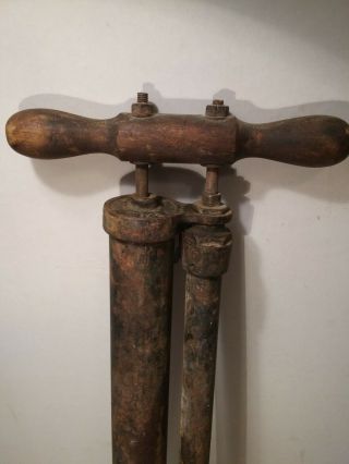 Antique 1919 Coe Stapley Hand Bicycle Pump Very Rare Collectable