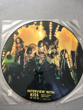 Kiss Interview Picture Disc Tt 111b Uk Rare
