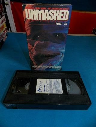 Vhs Horror Movie Unmasked Part 25 Ultra Rare Uncut Version 1st Edition