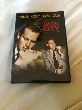 Dark City Dvd Charlton Heston Dean Jagger Lizabeth Scott Film Noir Rare Oop