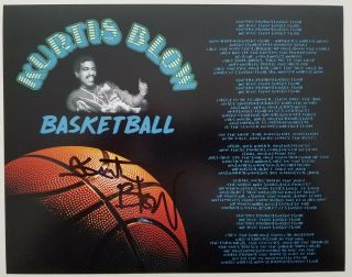 Kurtis Blow Signed Basketball Lyrics 8x10 Photo Rapper Mc Hip Hop Legend Rare