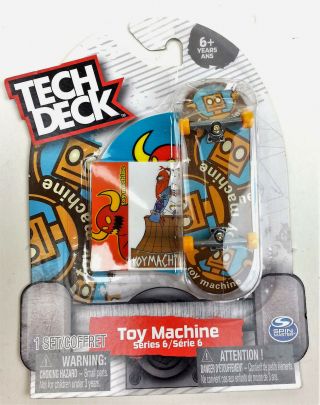 Tech Deck Toy Machine Series 6 Robot Stickers Finger Skateboard Spin Master Rare