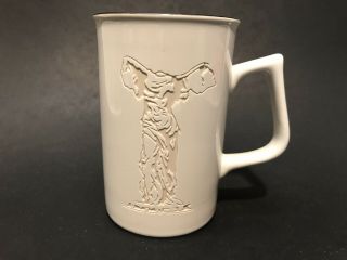 Rare Etched Winged Victory Of Samothrace Nike Greek Goddess Coffee Cup Mug