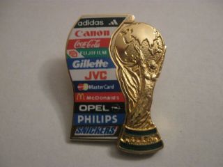 Rare Old Fifa Football World Cup Sponsors Enamel Press Pin Badge