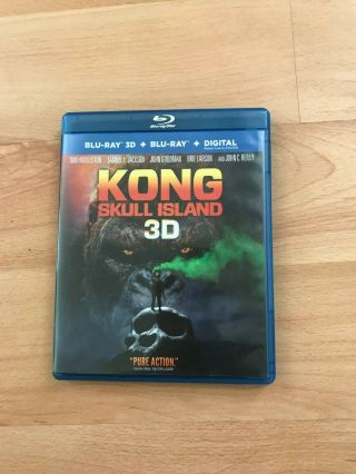 Kong: Skull Island 3d (blu - Ray 3d,  Blu - Ray,  Digital) Authentic U.  S.  Version Rare