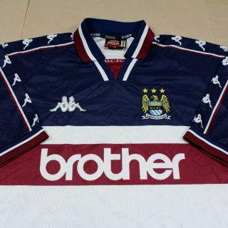Manchester City 1997 1998 Away Shirt Rare Kappa