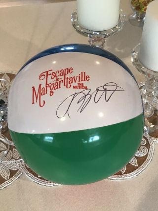 Jimmy Buffett Signed / Autographed 9” Escape To Margaritavill Beachball - Rare