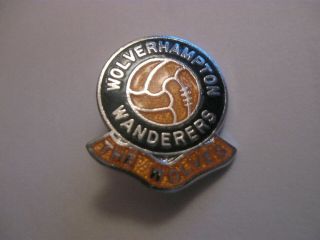 Rare Old Wolverhampton Wanderers Football Club Enamel Brooch Pin Badge Rev Gomm