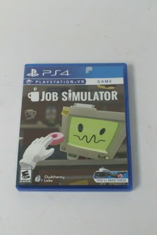 Sony Playstation Vr Ps4 Job Simulator Rare Game Pre - Owned