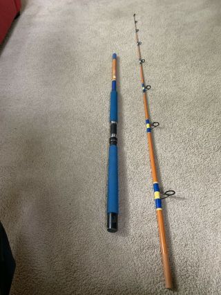 Rare Kencor Tenlew Magnaglass Fishing Rod.  8 Foot,  2 Piece