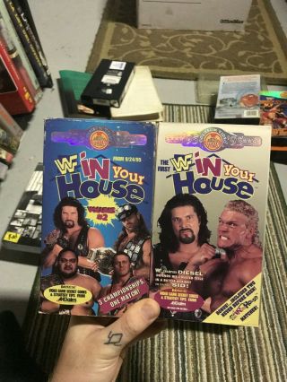 In Your House Vol 1 And 2 Wwe Wwf Wcw Tna Ecw Big Box Slip Rare Oop Vhs