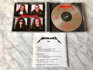 Metallica One Cd Single 1989 Japan Cbs/sony Rare Oop Megadeth Slayer Anthrax