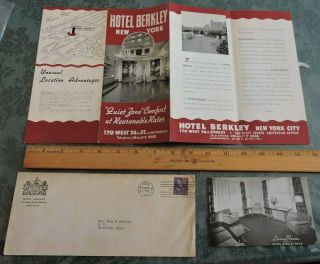 Rare 1939 Hotel Berkley W.  74th St York City Fold - Out Brochure,  Post Card