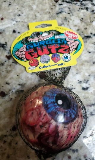 Rare Gurglin Gutz Eyeball 1995 4kidz Inc With Packaging