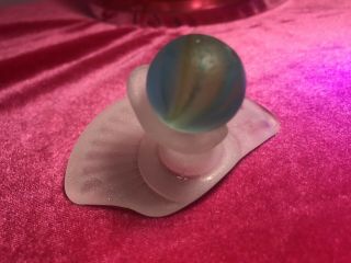 BEACH SEA GLASS Detailed Glass Bottom,  Shooter Swirl Rare marble MUST 2