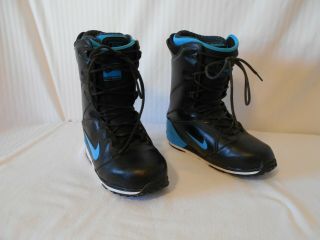 Mens - Nike - Lunarlon Snowboard Boots (us - 12) (eu - 46) Black/blue - Rare