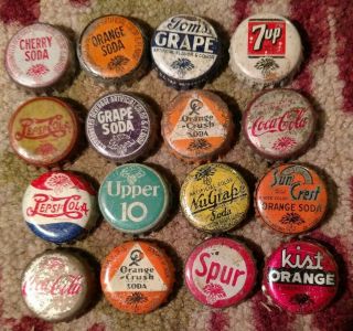 1930s - 1940s Soda Soft Drink Bottle Caps Cork - Lined,  All South Carolina Tax Rare
