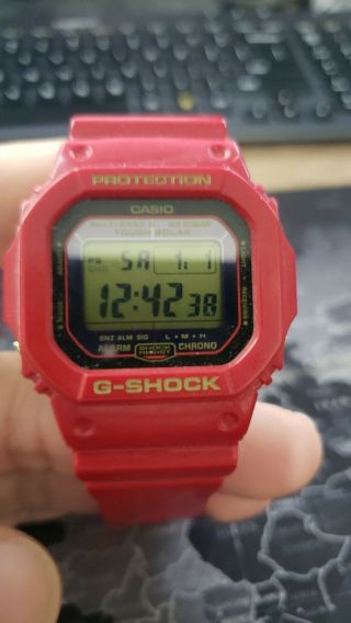 Casio Gshock Gwm5630a - 4cr Rising Red Edition Watch 30th Anniversary Rare