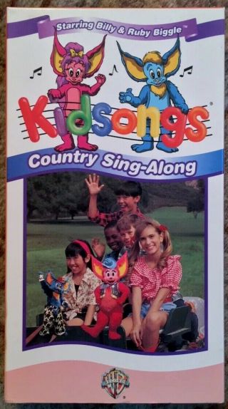 “kidsongs - Country Sing Along” Vhs With Booklet Biggles Warner Bros Rare