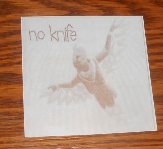 No Knife Sticker Decal Square Promo 3.  5x3.  5 Mitch Wilson Indie Rock Rare