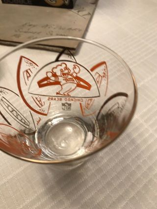 Rare 1960 Chicago Bears Hedy 3 1/2 Inch Drinking Glass 4