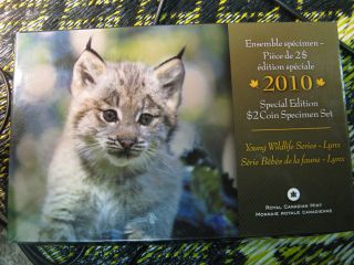 2010 Canada Specimen Lynx Set Special Edition Wild Life Series Rare Set.