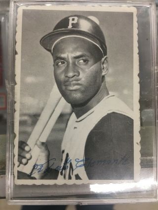 Autographed Photo Card Roberto Clemente Pittsburgh Pirates Number 27 Of 33 Rare