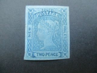 NSW Stamps: 2d Laureates Imperf Blue - Rare (d99) 2