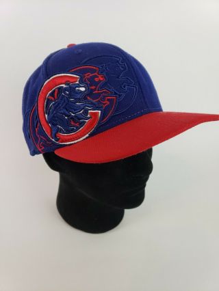 Era Chicago Cubs 3d Embroidered Logos Wool 59fifty Fitted Hat 7 5/8 Rare