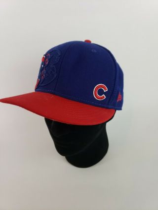 Era Chicago Cubs 3D Embroidered Logos WOOL 59FIFTY Fitted Hat 7 5/8 RARE 4