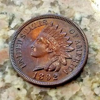 Rare 1892 U.  S Indian Head Penny Clear Sharp Details Rb Red Color N/r