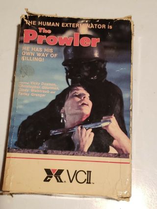 The Prowler Vhs Big Box Rare Oop Horror Slasher