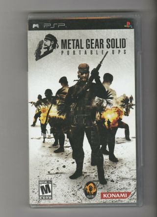 Metal Gear Solid: Portable Ops Sony Psp Game Rare Htf Complete With Booklet