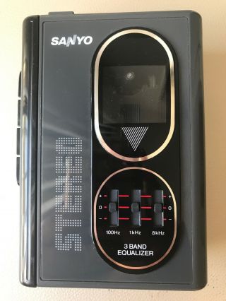 Vintage Sanyo Mgp25 Stereo Cassette Player Walkman Rare - 3 Band